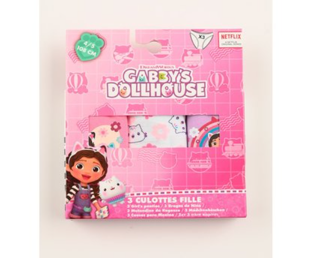 Set 3 perechi chiloti din bumbac Gabby's Dollhouse [2]