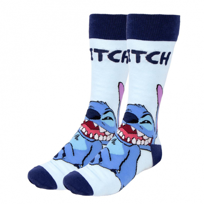 Set 3 perechi sosete lungi in cutie cadou, Happy Lilo & Stitch [3]