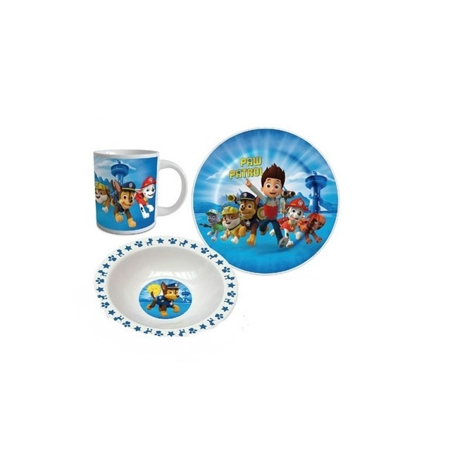 Set mic dejun 3 piese ceramica Paw Patrol boy [3]