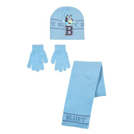 Set 3 piese pentru baieti, caciula, fular si manusi Bluey [1]