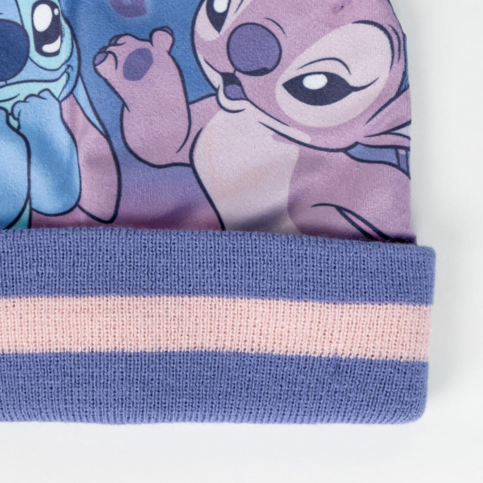 Set 3 piese pentru iarna, caciula guler si manusi Lilo & Stitch [5]