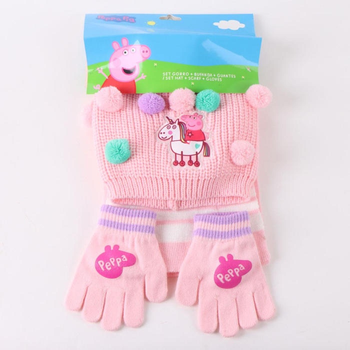 Set 3 piese pentru iarna din acril Peppa Pig [6]