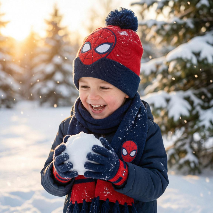 Set 3 piese pentru iarna din acril Spiderman [2]