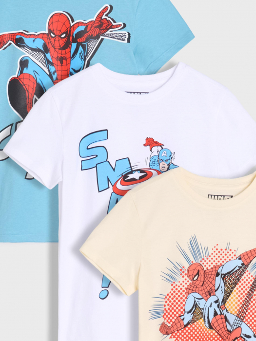 Set 3 tricouri din bumbac cu maneca scurta Spiderman [6]
