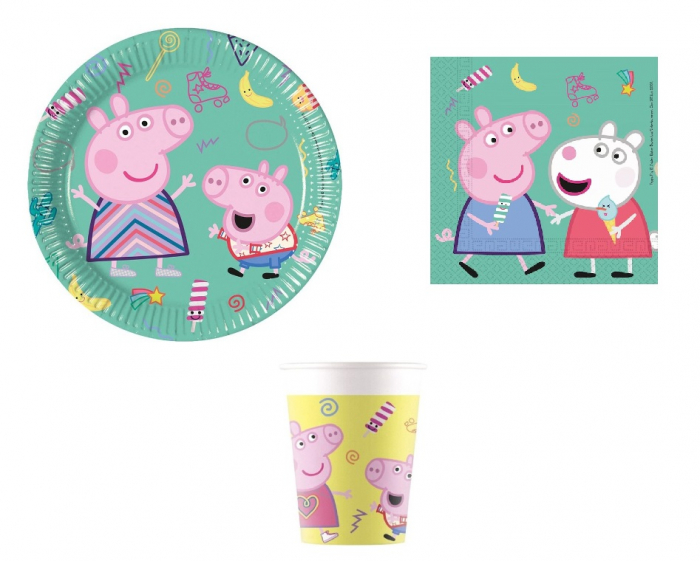 Set 36 accesorii pentru petrecerea copiilor, Peppa Pig Messy Play [1]