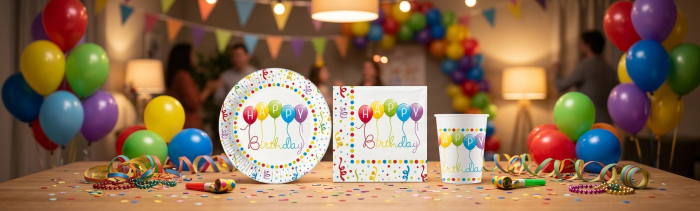 Set accesorii petrecere Happy Birthday Streamers [2]
