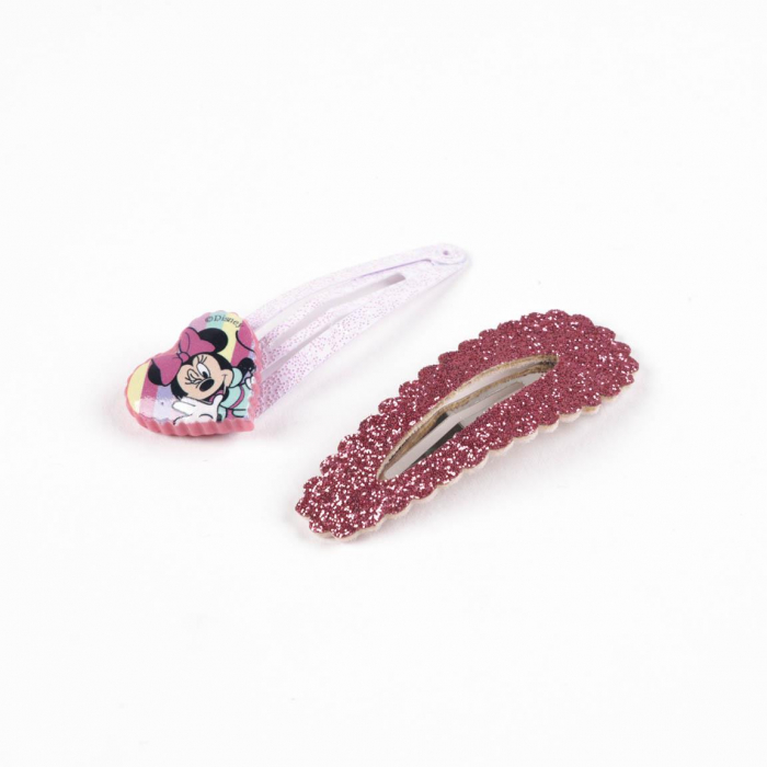 Set 4 agrafe cu sclipici si fundita Minnie Mouse Disney [3]