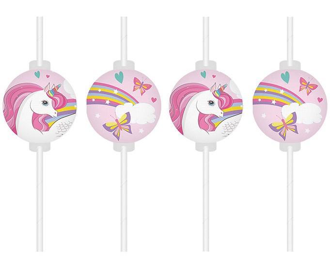 Set 4 paie de hartie Unicorn Rainbow [1]