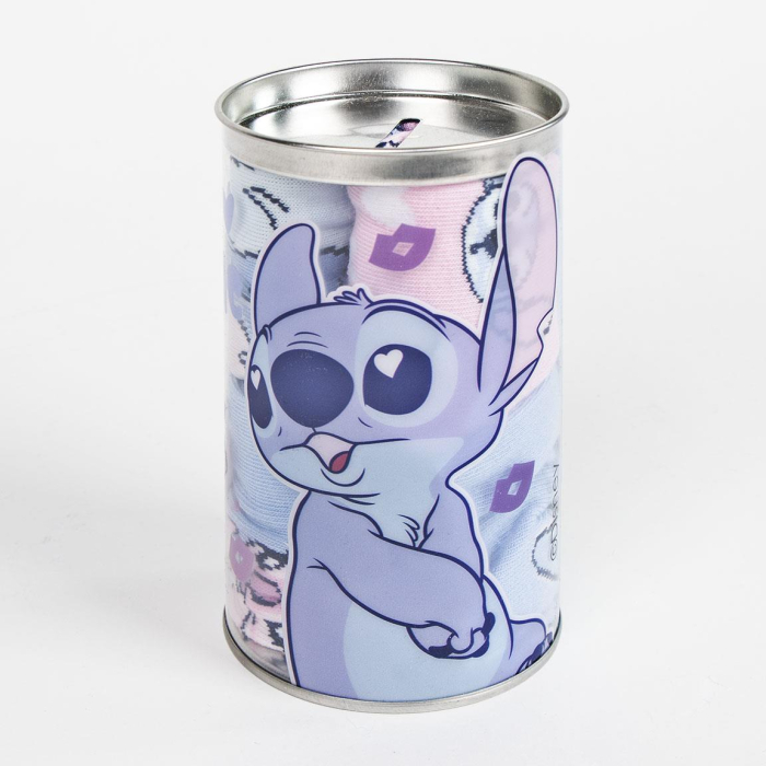 Set 4 perechi sosete groase intr-o pusculita cadou, Lilo si Stitch [7]