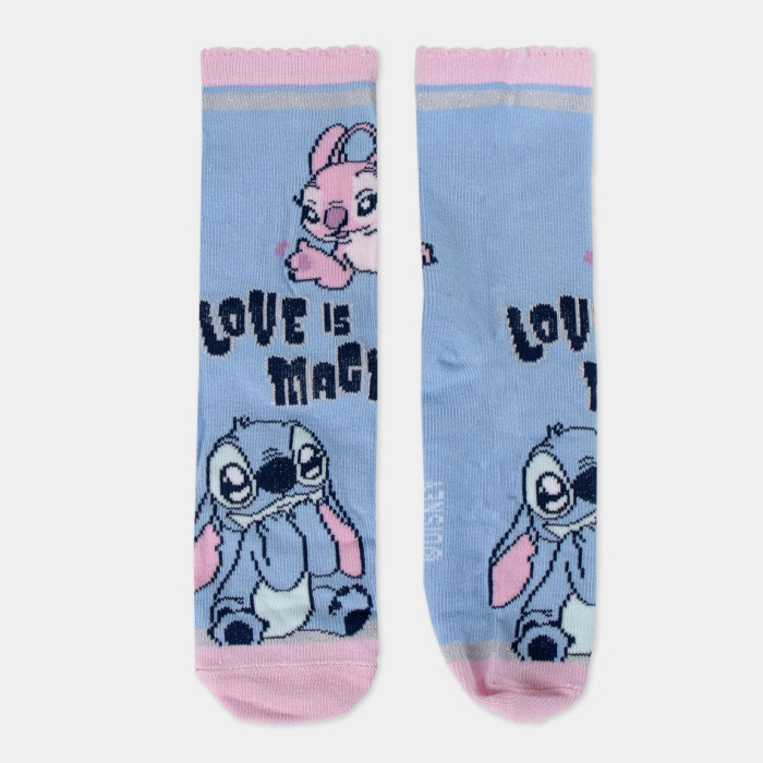 Set 4 perechi sosete groase intr-o pusculita cadou, Lilo si Stitch [5]