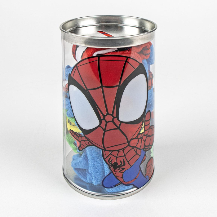 Set 4 perechi sosete groase intr-o pusculita cadou, Marvel Spidey Amazing Friends [2]
