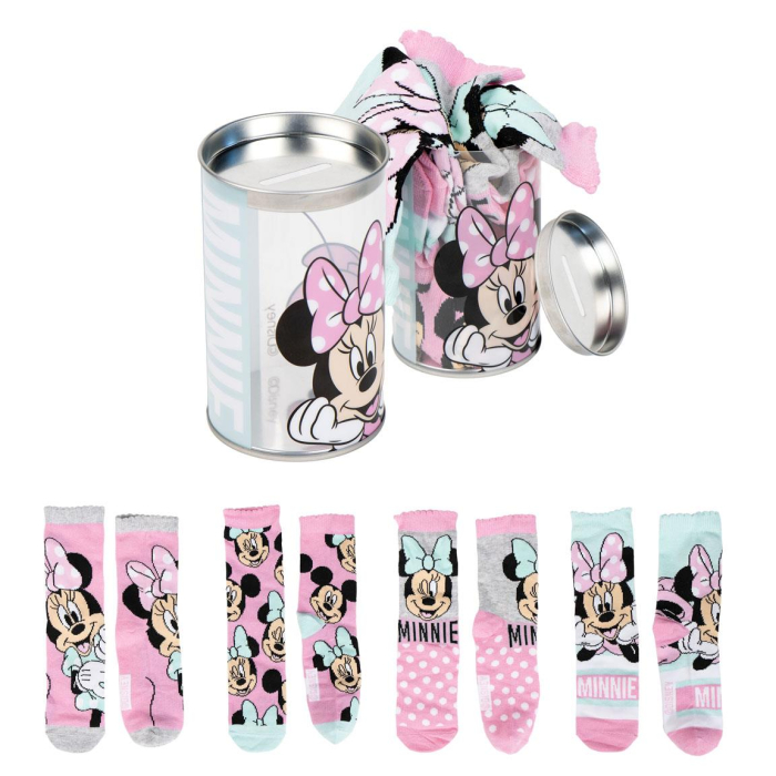 Set 4 perechi sosete intr-o pusculita cadou, Minnie Mouse [1]