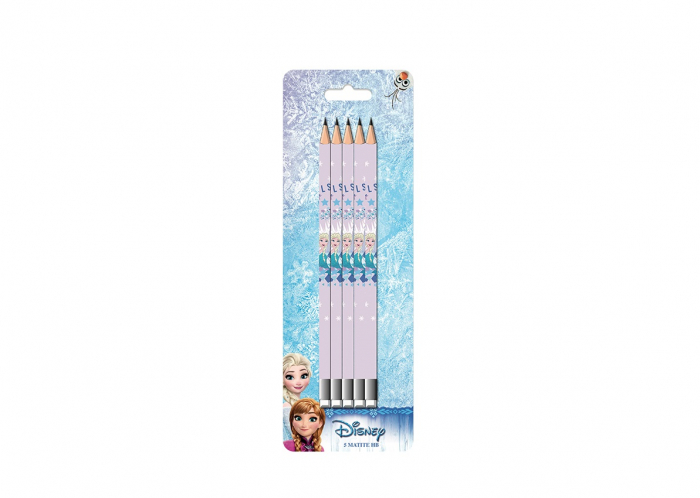 Set 5 creioane HB cu guma de sters Frozen [2]