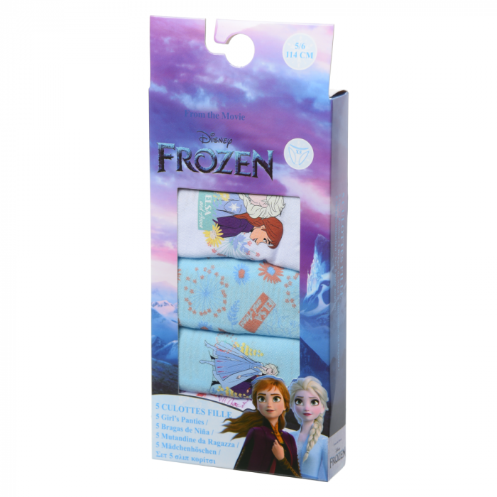Set 5 perechi chiloti din bumbac, Frozen Disney Elsa [4]