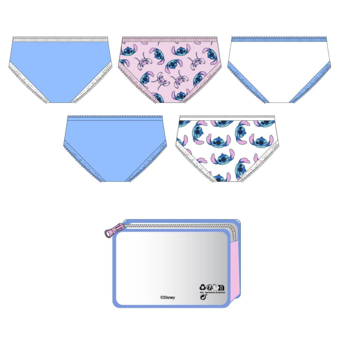 Set 5 perechi chiloti din bumbac Lilo & Stitch [2]