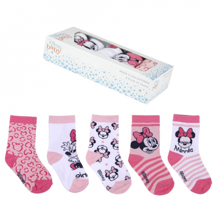 Set 5 perechi sosete in cutie cadou Minnie Mouse [2]
