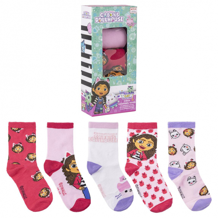 Set 5 perechi sosete the Gabby's Dollhouse [2]