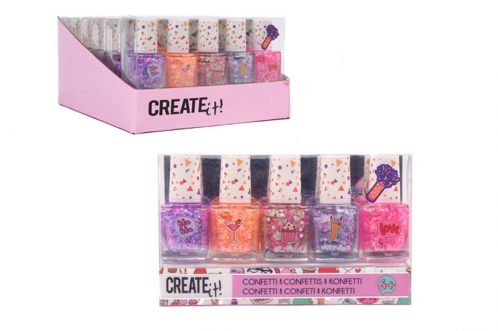 Set 5 sticlute oja colorata pentru copii Confetti [3]