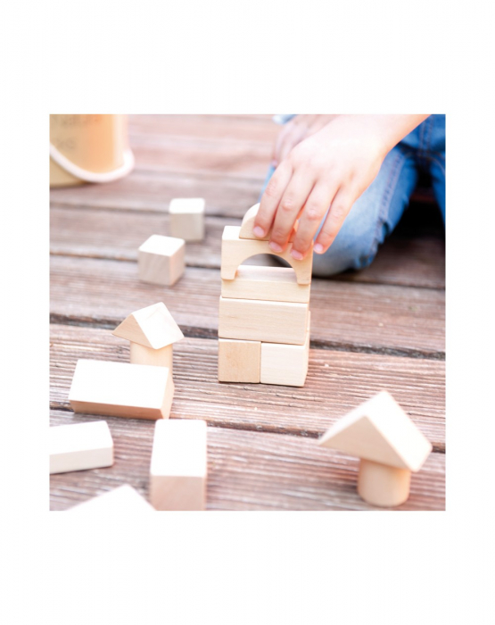 Set pentru construit, 50 piese lemn natur [2]