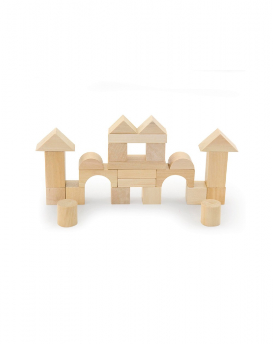 Set pentru construit, 50 piese lemn natur [8]