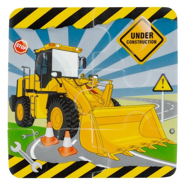 Set 6 bucati, guma de sters Puzzle Vehicule de Santier 9x9cm [2]