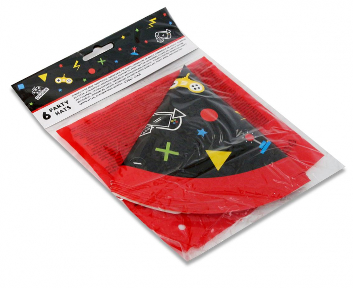 Set 6 coifuri party Gaming Party, 16 cm [3]