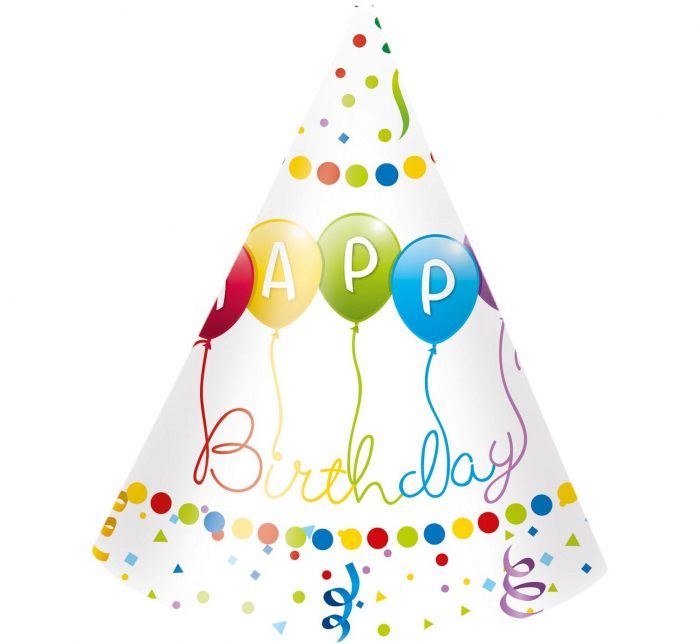 Set 6 coifuri party Happy Birthday Streamers, 17.5 cm [1]