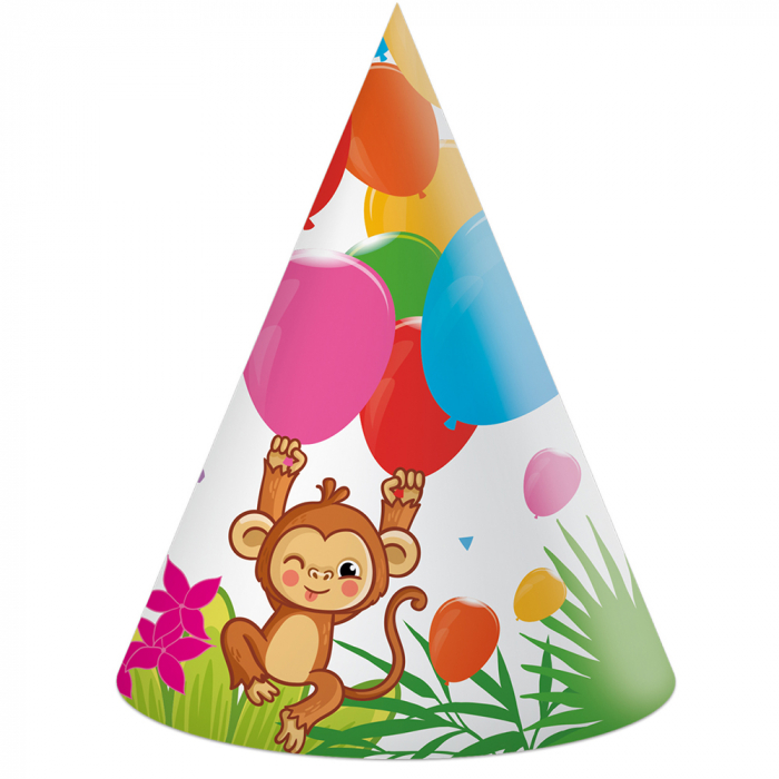 Set 6 coifuri party Jungle Balloons, 16 cm [1]