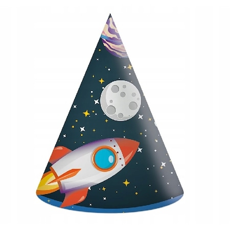 Set 6 coifuri party Rocket Space, 16 cm [1]