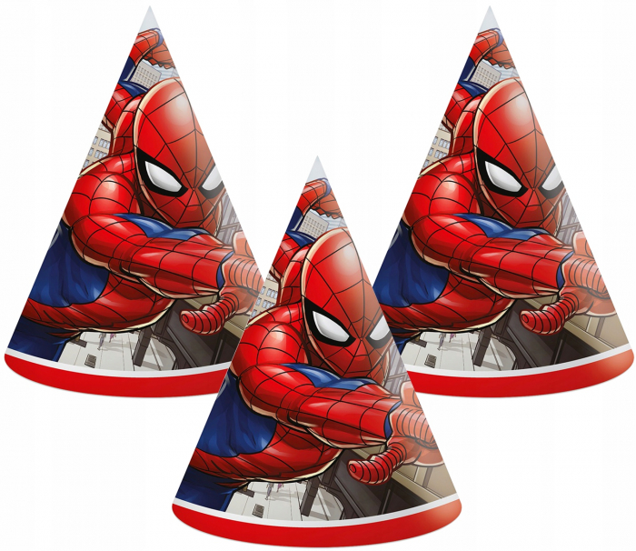Set 6 coifuri party Spider-Man Crime Fighter, 16 cm [2]