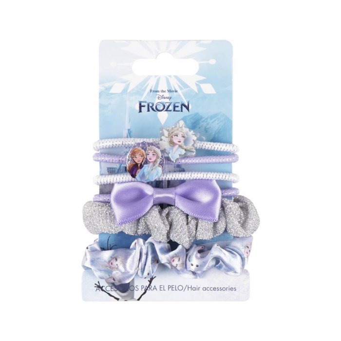 Set 6 elastice textil de par pentru copii, Frozen Disney [2]