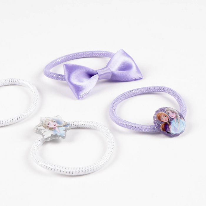 Set 6 elastice textil de par pentru copii, Frozen Disney [5]