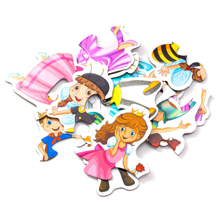 Set 6 puzzle-uri,piese mari,2 si 3 piese, Personaje din Basme [3]