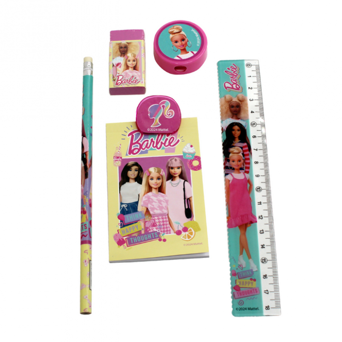 Set 7 rechizite Barbie Happy Thoughts, metalic, 24.5x14x7 cm [2]