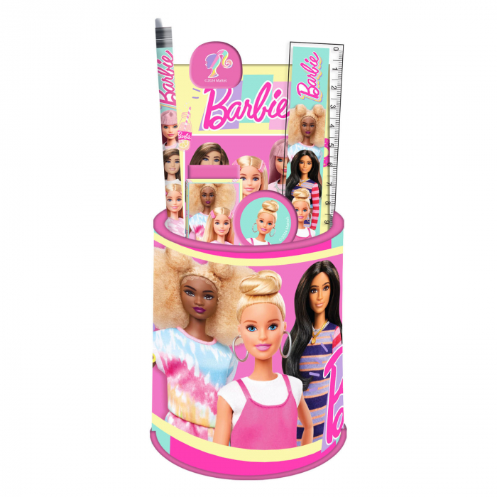 Set 7 rechizite Barbie Happy Thoughts, metalic, 24.5x14x7 cm [1]