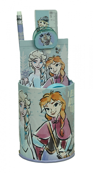 Set 7 rechizite Disney Frozen Adventure, metalic, 24.5x14x7 cm [1]