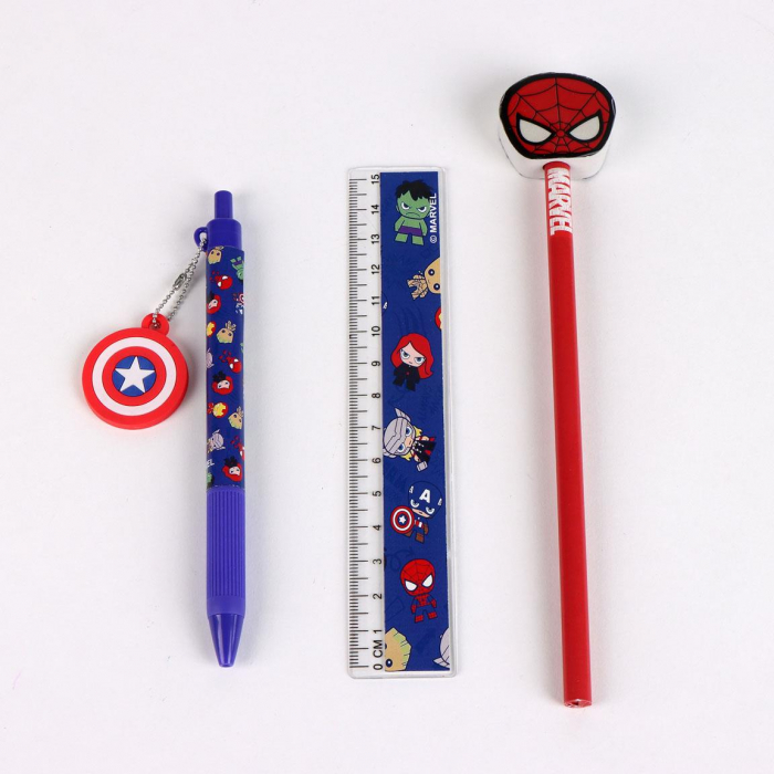 Set 5 rechizite Marvel Avengers cu suport  24.5x14x7 cm [4]