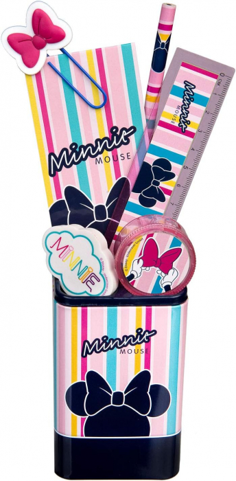 Set 7 rechizite, metalic, Minnie Mouse Koger 24.5x14x7 cm [2]