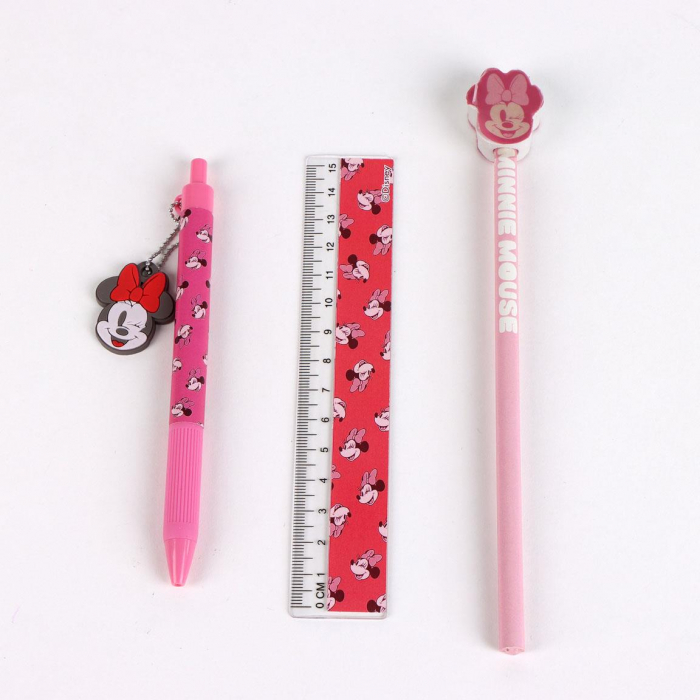 Set 5 rechizite Minnie Mouse Disney cu suport  24.5x14x7 cm [4]