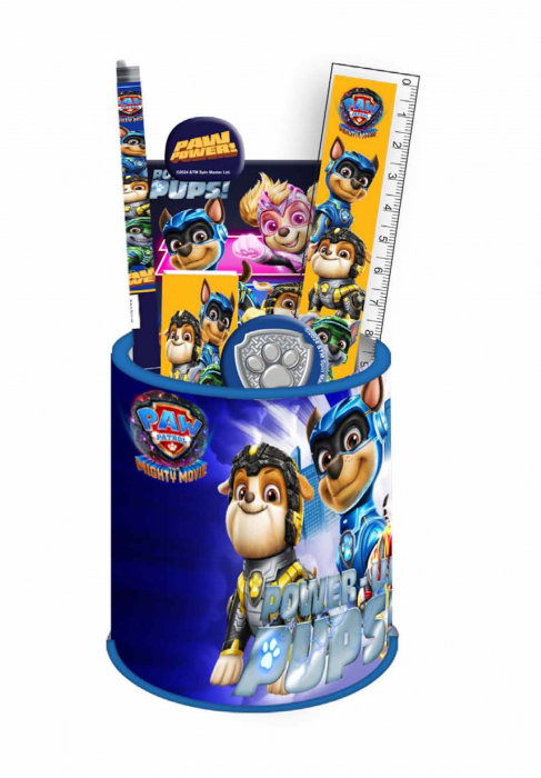 Set 7 rechizite Paw Patrol Power Up, metalic, 24.5x14x7 cm [1]