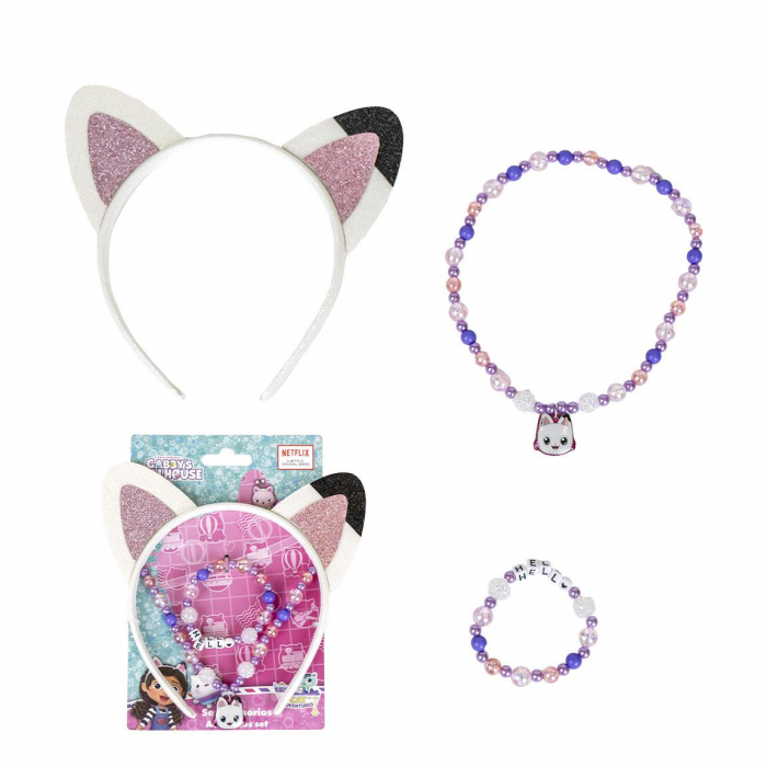 Set bentita par, bratara si lantisor Gabby's Dollhouse Hello [2]