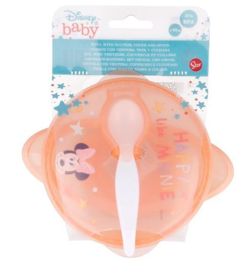 Set bol si lingura pentru bebelusi, Minnie Mouse, antiderapant [2]