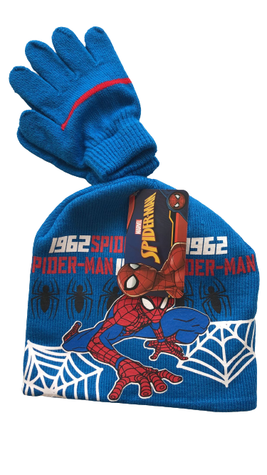 Set caciula+manusi Spiderman, albastru 54 cm [1]