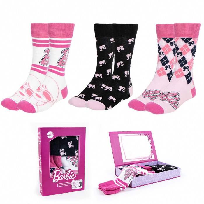 Set cadou 3 perechi sosete lungi Barbie [1]