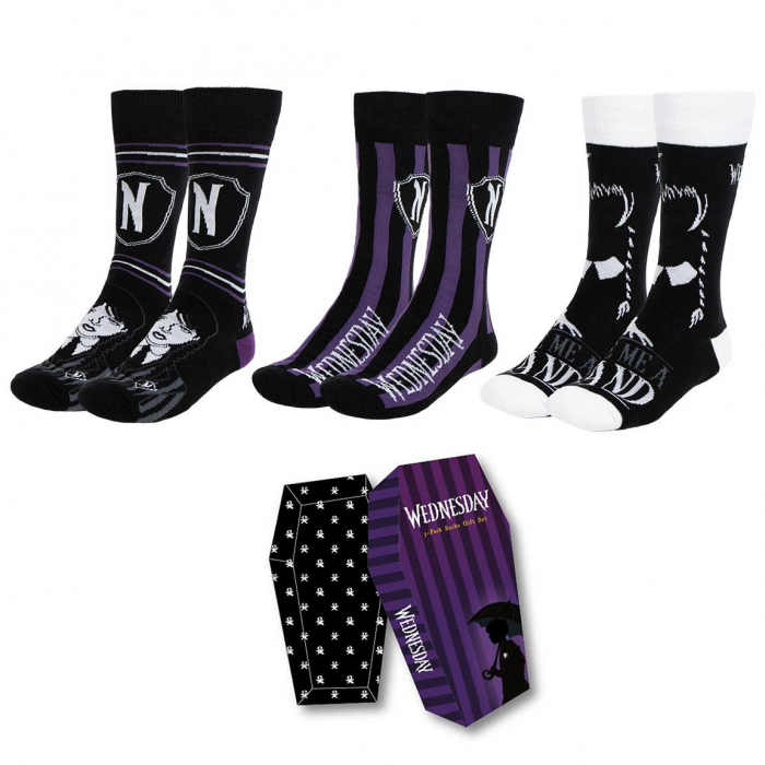 Set cadou 3 perechi sosete lungi Wednesday [1]