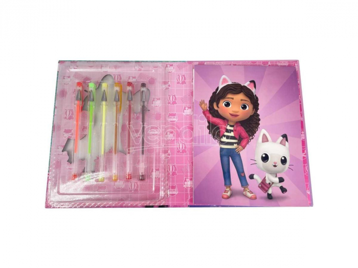 Set caiet si 6 pixuri Gabby's Dollhouse, 23.5x18.5x2.8cm [1]