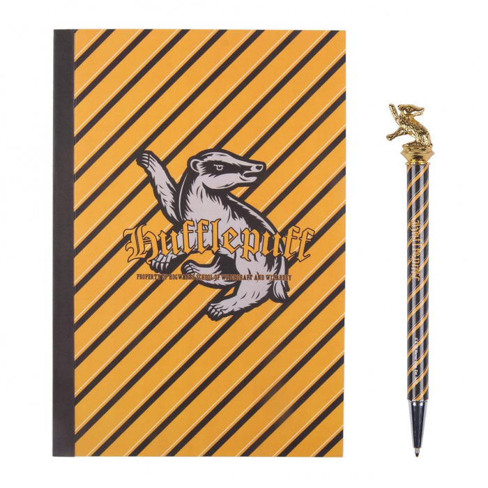 Set carnet si pix, Harry Potter Hufflepuff A5 [2]