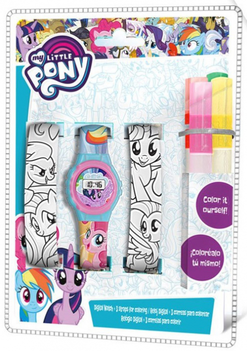 Ceas mana digital My Little Pony cu bratari de colorat [2]
