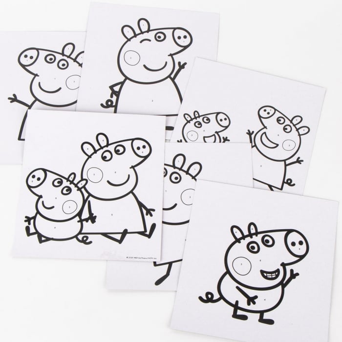 Set Colorful Peppa Pig pictat dupa numere [4]
