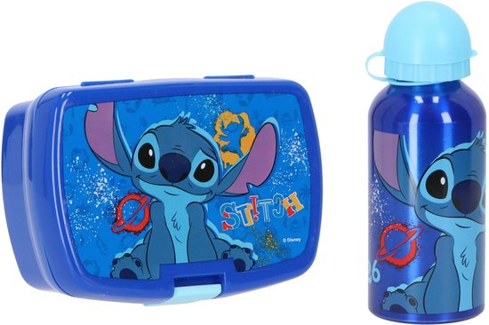 Set cutie sandwich cu sticla apa din aluminiu 400 ml Lilo si Stitch [5]
